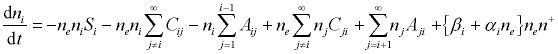 Collisional Radiative Plasma Equation