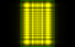 Sample output for rectangular aperture